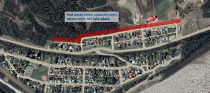 Map showing where work will take place.